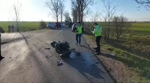 MOTOCICLIST ACCIDENTAT GRAV ÎN COMUNA CORBII MARI. Un șofer de 49 ani în timp ce conducea un autoturism pe DJ 711 A - Corbii Mari, nu a ﻿﻿