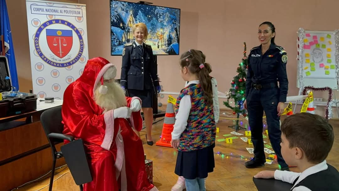 Poliția Română l-a ajutat pe Moș Nicolae să ajungă la timp la copii: O misiune de Crăciun plină de magie și fapte bune, în această perioadă magică a anului